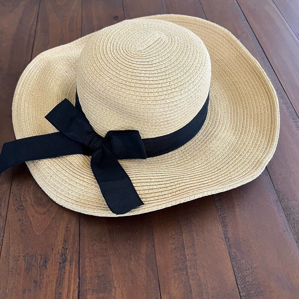 Conner Latin Quarter Ladies Raffia Sun Black Natural Hat
